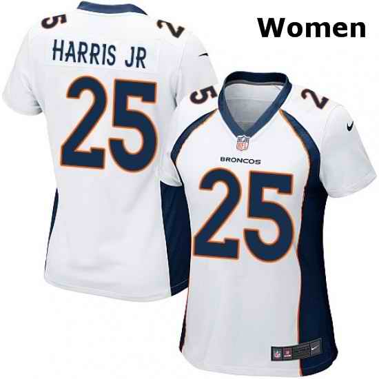 Womens Nike Denver Broncos 25 Chris Harris Jr Game White NFL Jersey